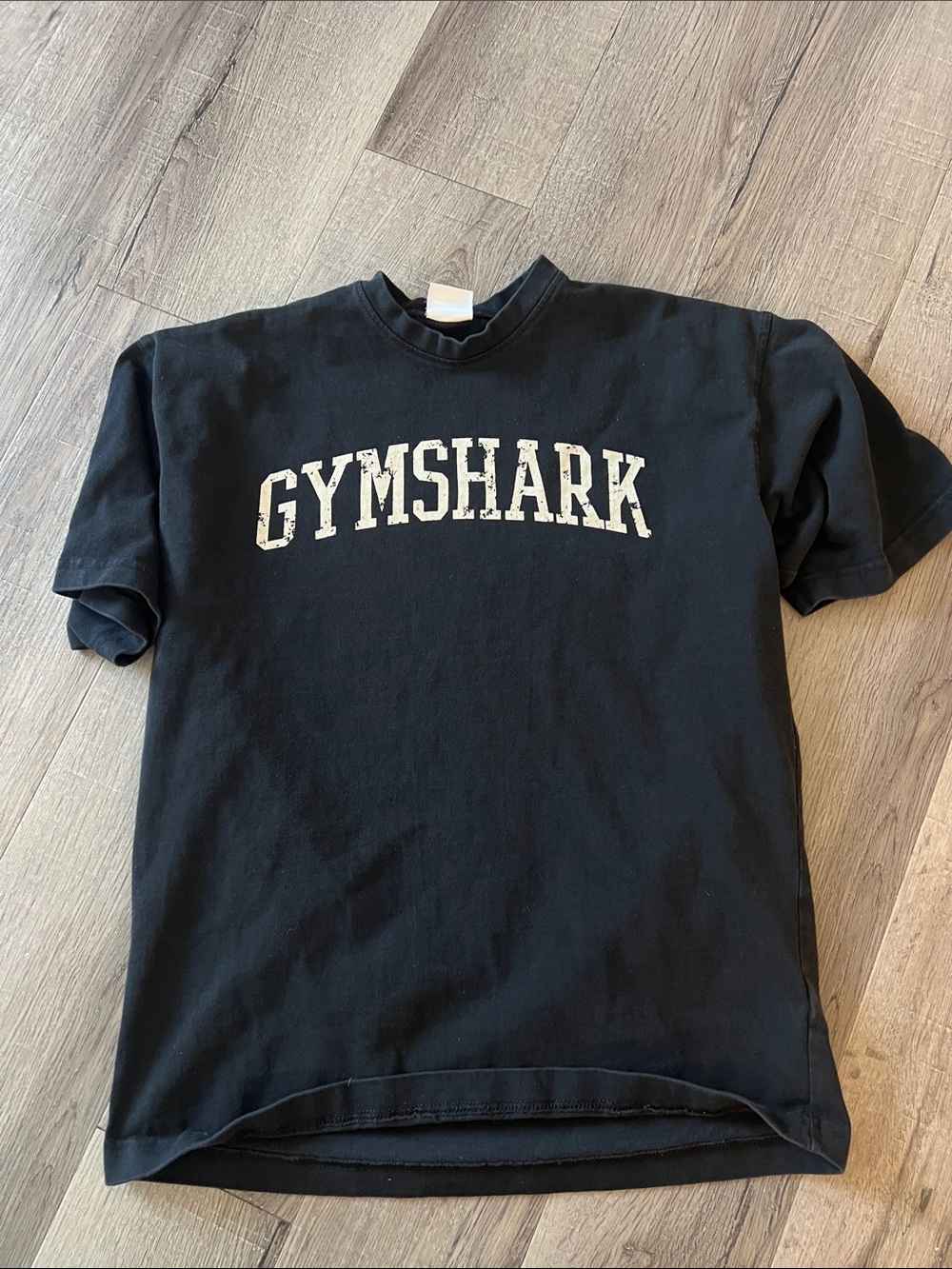 Gymshark Black Tee with White Logo